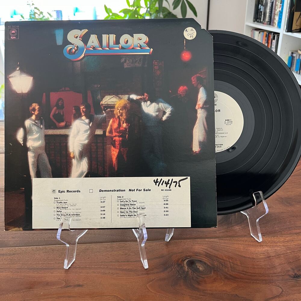 Sailor Self Titled Vinyl LP 1974 Epic Records KE 33248 Promo Demo
